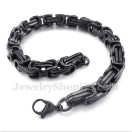 Pulsera De Titanio Negra Para Hombre