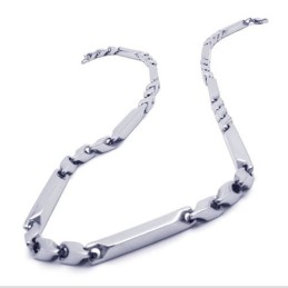 Collar De Plata Y Titanio De 22,0 Pulgadas