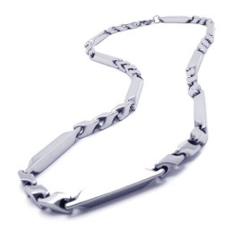 Collar De Plata Y Titanio De 22,0 Pulgadas