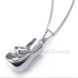 Colgante De Guante De Boxeo De Titanio Para Hombre Con Cadena Gratis