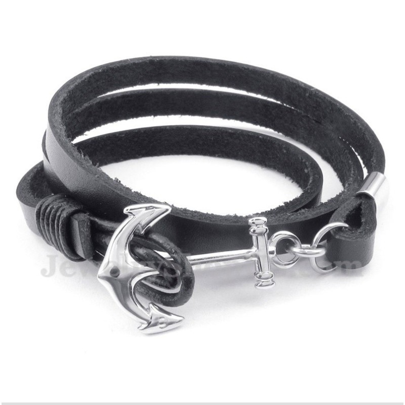 Pulsera De Cuero De Titanio Para Hombre Pulsera De Cuero De Titanio Para Hombre