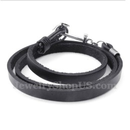 Pulsera De Cuero De Titanio Para Hombre
