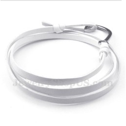 Pulsera De Cuero De Titanio Para Hombre