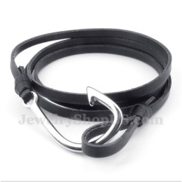 Pulsera De Cuero De Titanio Para Hombre