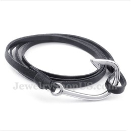 Pulsera De Cuero De Titanio Para Hombre