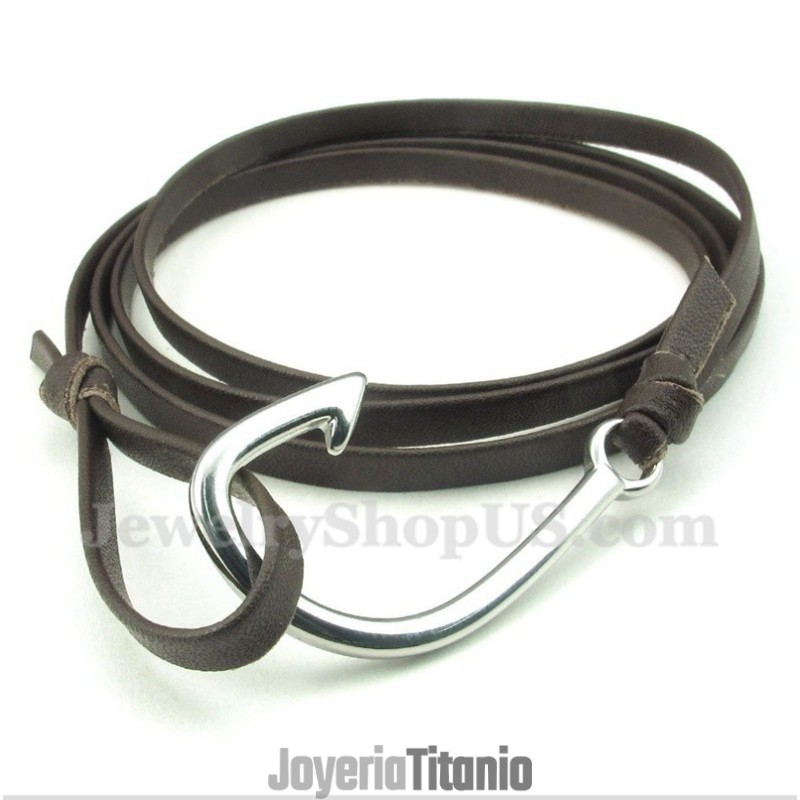 Pulsera De Cuero De Titanio Para Hombre Pulsera De Cuero De Titanio Para Hombre