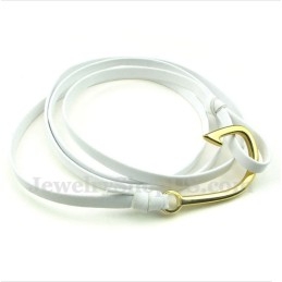 Pulsera De Cuero De Titanio Para Hombre
