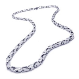 Collar Fino De Plata Y Titanio De 20,5 Pulgadas