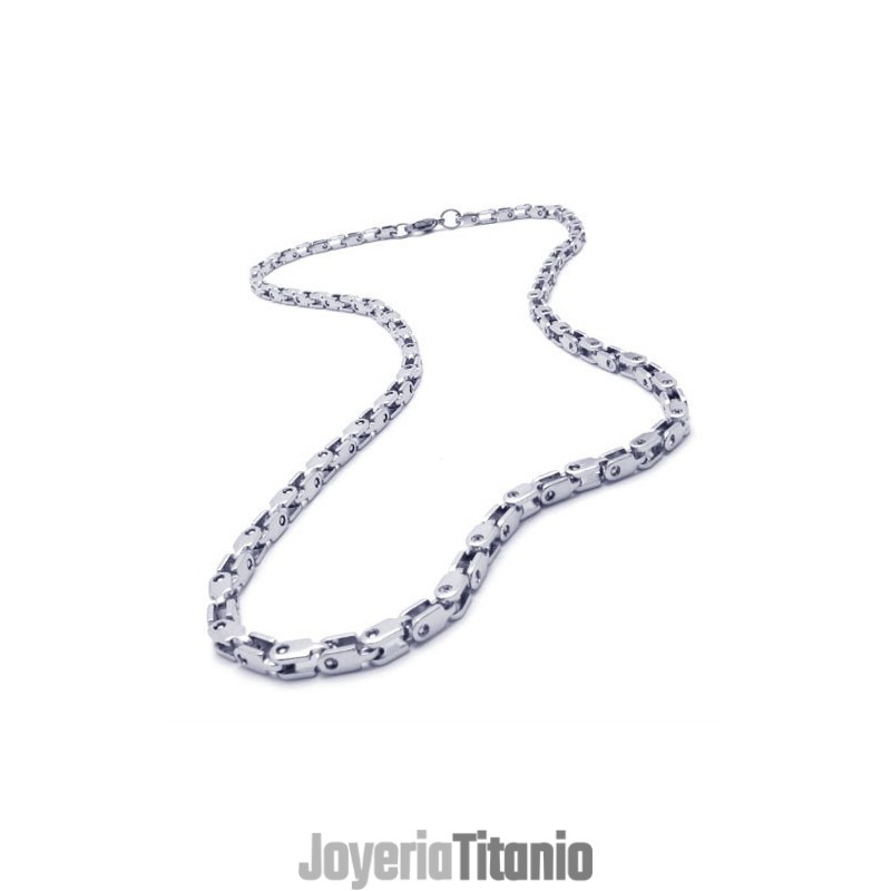 Collar Fino De Plata Y Titanio De 20,5 Pulgadas Collar Fino De Plata Y Titanio De 20,5 Pulgadas