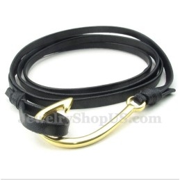 Pulsera De Cuero De Titanio Para Hombre