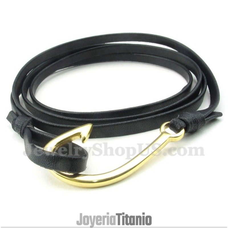 Pulsera De Cuero De Titanio Para Hombre Pulsera De Cuero De Titanio Para Hombre