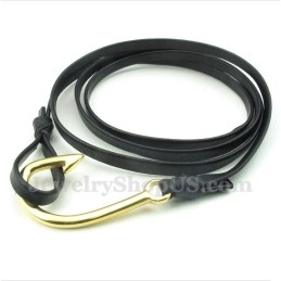 Pulsera De Cuero De Titanio Para Hombre