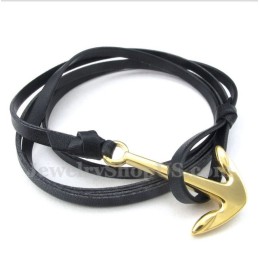 Pulsera De Cuero De Titanio Para Hombre