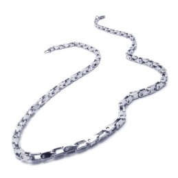 Collar Fino De Plata Y Titanio De 20,5 Pulgadas