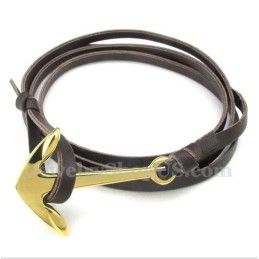 Pulsera De Cuero De Titanio Para Hombre