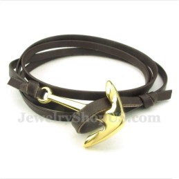 Pulsera De Cuero De Titanio Para Hombre