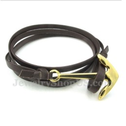 Pulsera De Cuero De Titanio Para Hombre