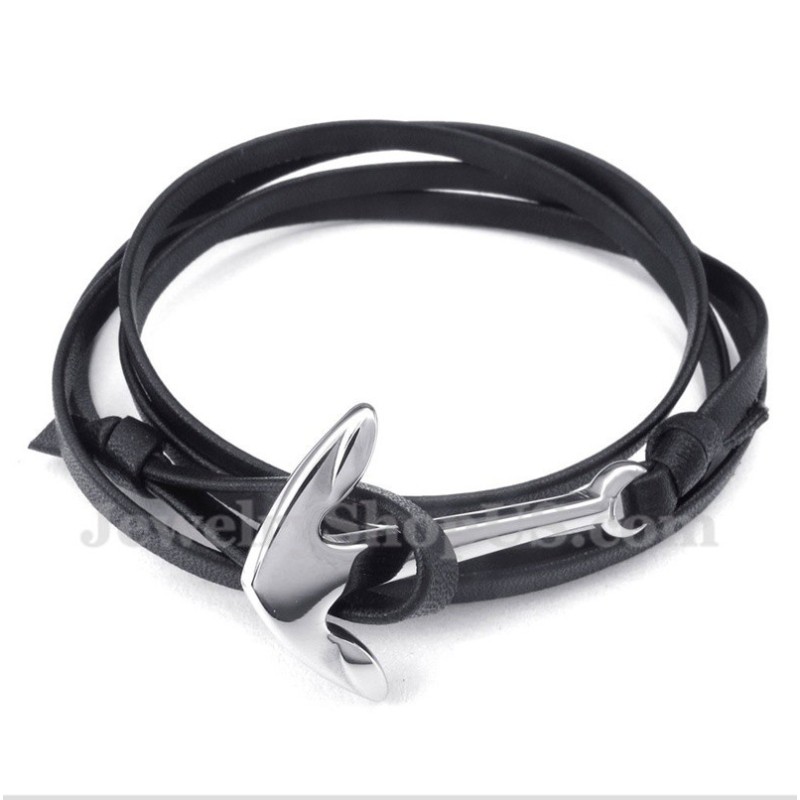 Pulsera De Cuero De Titanio Para Hombre Pulsera De Cuero De Titanio Para Hombre