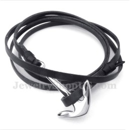 Pulsera De Cuero De Titanio Para Hombre