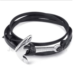 Pulsera De Cuero De Titanio Para Hombre