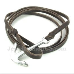 Pulsera De Cuero De Titanio Para Hombre