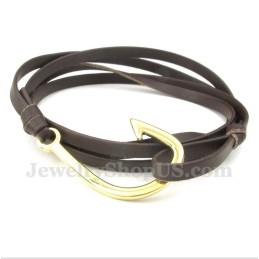 Pulsera De Cuero De Titanio Para Hombre