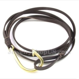 Pulsera De Cuero De Titanio Para Hombre