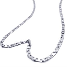Collar Fino De Plata Y Titanio De 19,7 Pulgadas