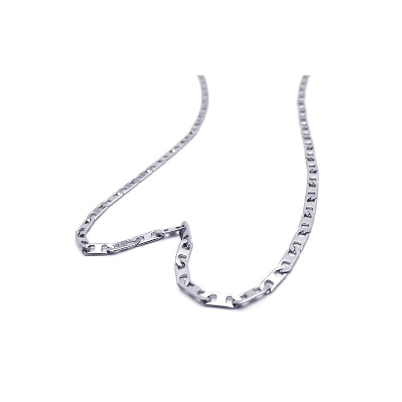 Collar Fino De Plata Y Titanio De 19,7 Pulgadas