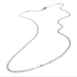 Collar Fino De Plata Y Titanio De 19,7 Pulgadas
