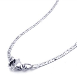 Collar Fino De Plata Y Titanio De 19,7 Pulgadas