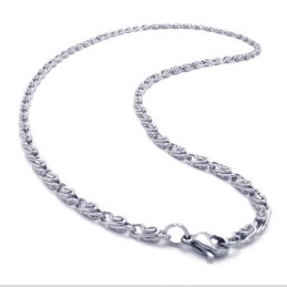 Collar De Plata Y Titanio De 20 Pulgadas
