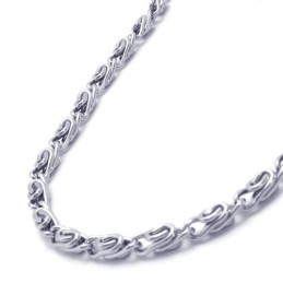 Collar De Plata Y Titanio De 20 Pulgadas