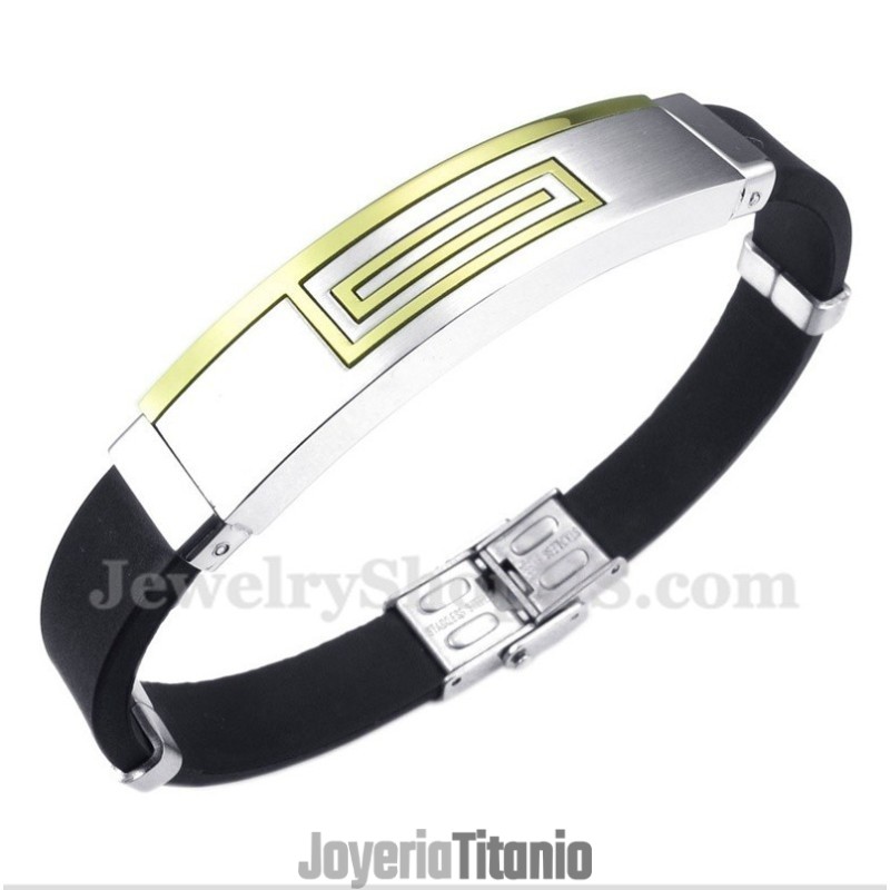 Pulsera De Caucho De Titanio Para Hombre Pulsera De Caucho De Titanio Para Hombre