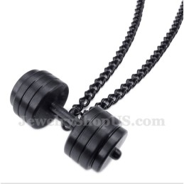 Colgante De Mancuernas De Titanio Para Hombre Con Cadena Gratis