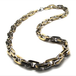 Collar De Cadena Dorada De Titanio De 20,1 Pulgadas
