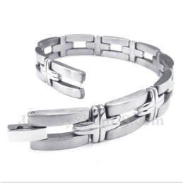 Pulsera De Cruz De Titanio Para Hombre