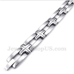Pulsera De Cruz De Titanio Para Hombre