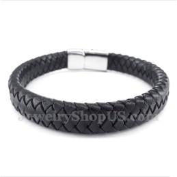 Pulsera De Cuero De Titanio Para Hombre