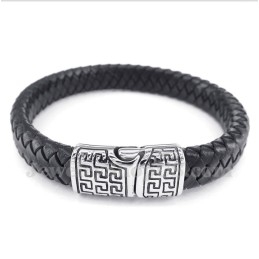 Pulsera De Cuero De Titanio Para Hombre
