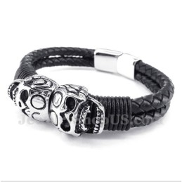 Pulsera De Cuero De Titanio Para Hombre
