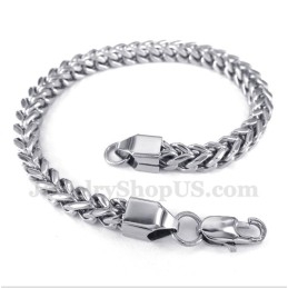 Pulsera De Titanio Y Plata Para Hombre