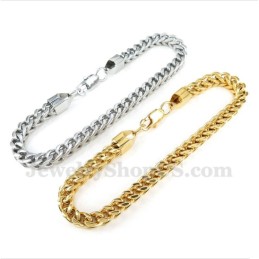Pulsera De Titanio Dorado Para Hombre