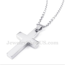 Colgante De Cruz De Titanio Para Hombre Con Cadena Gratis