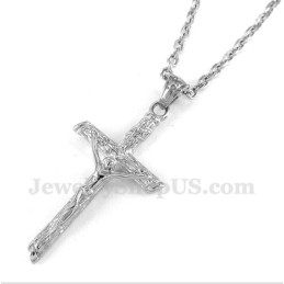 Colgante De Jesús De Titanio Para Hombre Con Cadena Gratis
