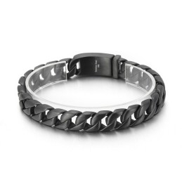 Pulsera De Titanio Negro Para Hombre En Venta
