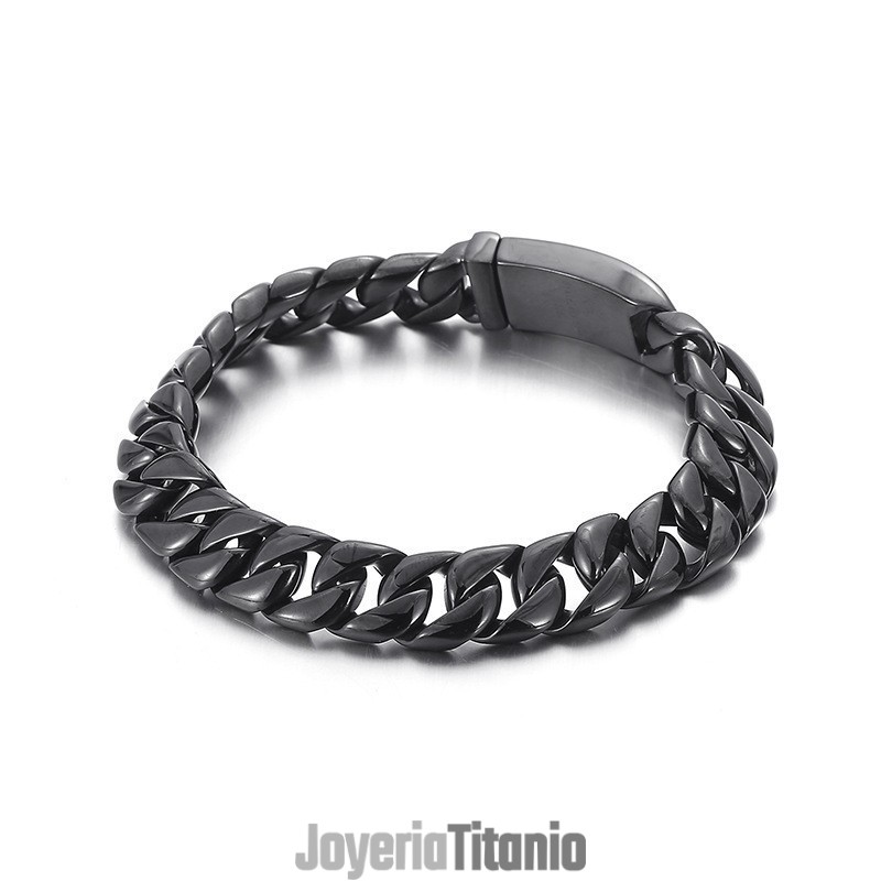 Pulsera De Titanio Negro Para Hombre En Venta