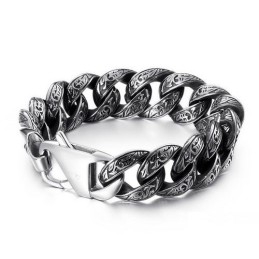Pulsera De Titanio Con Cierre De Múltiples Bucles Para Hombre
