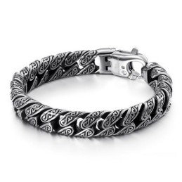 Pulsera De Titanio Con Cierre De Múltiples Bucles Para Hombre