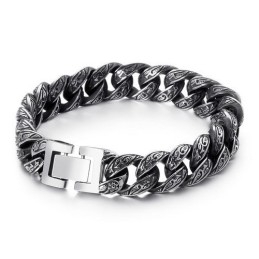 Pulsera De Titanio Con Cierre De Múltiples Bucles Para Hombre